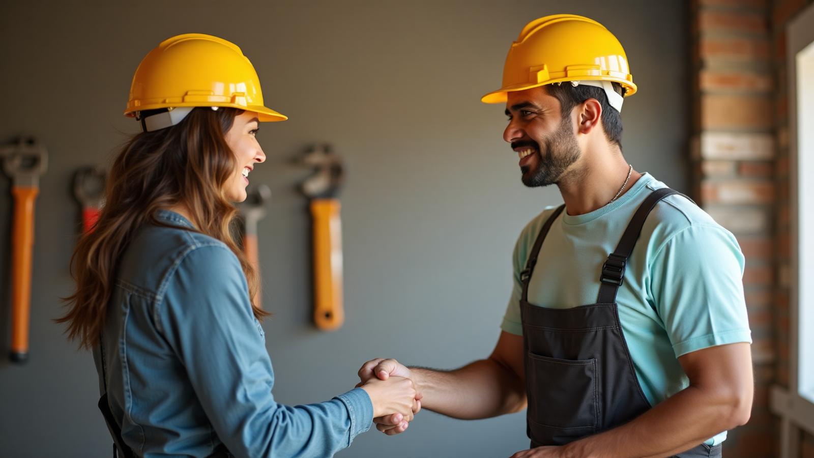 Professional worker with tools